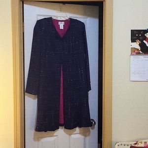 Brand New Coat Dress, Blue an Fushia, Size 14, Chadwicks